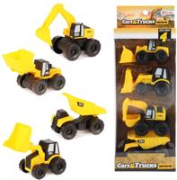 Cars & Trucks set bouwvoertuigen 4 stuks