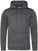 Just Cool JH006 Sports Polyester Hoodie - Steel Grey (Solid) - 3XL