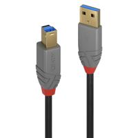 LINDY USB-kabel USB 3.2 Gen1 (USB 3.0 / USB 3.1 Gen1) USB-A stekker, USB-B stekker 1.00 m Zwart 36741