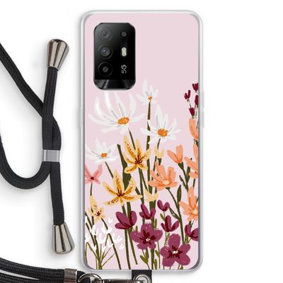 Painted wildflowers: Oppo A94 5G Transparant Hoesje met koord