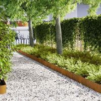 Tuinrand 10 pcs Bruin 100 x 0.05 x 20 cm Cortenstaal