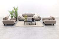 Barcelona/Royalty Sunbrella stoel-bank loungeset - Taupe - 5-delig