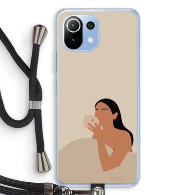 Fresh coffee: Xiaomi Mi 11 Lite Transparant Hoesje met koord