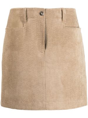 STUDIO TOMBOY Ribfluwelen mini-rok - Bruin STUDIO TOMBOY Ribfluwelen mini-rok - Bruin
