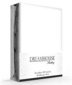 Dreamhouse Hoeslaken Katoen Wit-140 x 200 cm