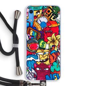 No Rules: Huawei Y6s Transparant Hoesje met koord