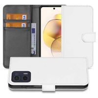 Book Case Hoesje voor de Motorola Moto G73 Wit met Pasjeshouder