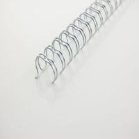 GBC WireBind draadruggen, doos van 100 stuks, 8 mm, zilver - thumbnail