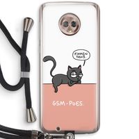 GSM poes: Motorola Moto G6 Transparant Hoesje met koord