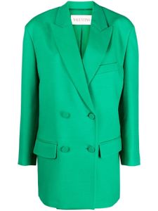 Valentino Garavani blazer Crepe Couture à boutonnière croisée - Vert