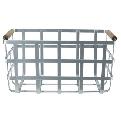 Industriele draadmand/opbergmand metaal 31 x 18 x 16 cm