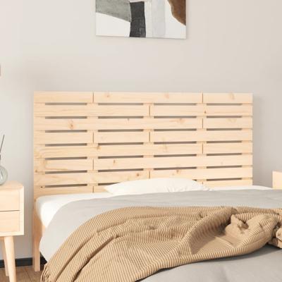 Hoofdbord wandmontage 141x3x63 cm massief grenenhout
