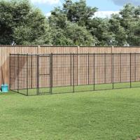 Hondenkennel met dak 26,62 m² staal