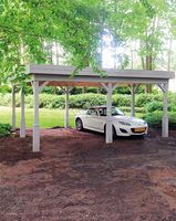 Carport Plat Dak C1 - 420x540 cm- Plat dak- Onbehandeld vurenhout- Lugarde