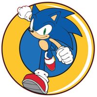 Sonic sierkussen rond blauw/geel