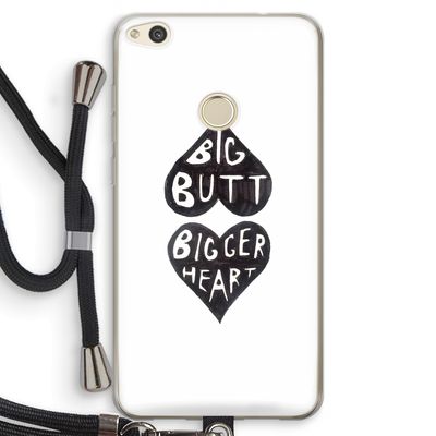 Big butt bigger heart: Huawei Ascend P8 Lite (2017) Transparant Hoesje met koord