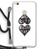 Big butt bigger heart: Huawei Ascend P8 Lite (2017) Transparant Hoesje met koord
