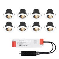 Set van 8 12V 3W - Mini LED Inbouwspot - Wit - Kantelbaar & verzonken - Verandaverlichting - IP44 voor buiten - 2700K - Warm wit - thumbnail