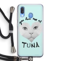 You had me at tuna: Samsung Galaxy A40 Transparant Hoesje met koord