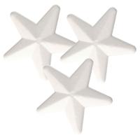 Piepschuim kerst ster - 3x - 20 cm - hobby knutselen - vormen - figuren