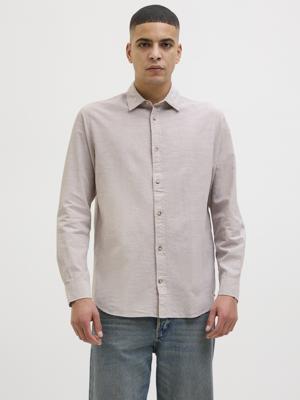 Jack - Jones Jjesummer Shirt Ls Sn 12269315 Overhemd Crockery