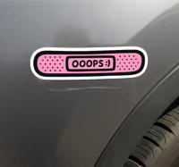 Autosticker roze "oops" pleister
