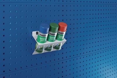 Bott Spuitbushouder | 3-voudig | breedte 225 mm d. max. 68 mm | passend voor geperforeerde platen | 1 stuk - 14021055.16V - 14021055.16V