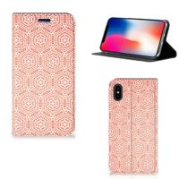 Apple iPhone X | Xs | Hoesje met Magneet | Pattern Orange