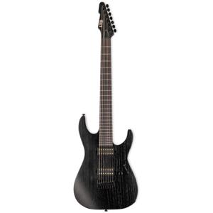 ESP LTD Alex Wade Signature AW-7 Baritone Open Grain Black Satin 7-snarige elektrische gitaar met koffer