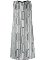 Paule Ka robe mi-longue à imprimé en jacquard - Gris