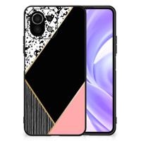 Xiaomi 11 Lite 5G NE | Mi 11 Lite Backcover Zwart Roze Vormen