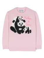 MC2 Saint Barth Kids pull Panta en maille intarsia - Rose