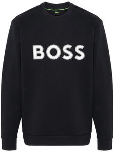 BOSS sweat à logo en relief - Bleu