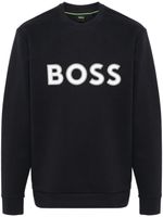 BOSS sweat à logo en relief - Bleu