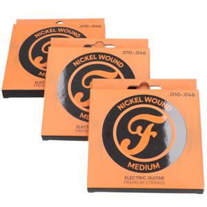 Fazley EPNW1046P Premium Nickel Wound Electric Guitar Strings medium snarenset voor elektrische gitaar (3 sets)