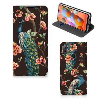 Samsung Galaxy M11 | A11 | Hoesje maken | Pauw met Bloemen