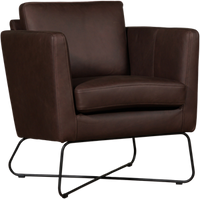 Bruine leren moderne design fauteuil Club - Rancho Leer Brown (bruin leer)