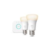 PHILIPS Hue White - Starterkit slimme LED lamp - 9.5W - E27 - Pak van 2