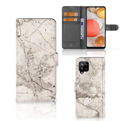 Samsung Galaxy A42 5G | Bookcase | Marmer Beige