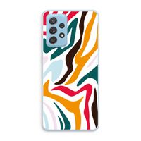 Colored Zebra: Samsung Galaxy A73 Transparant Hoesje