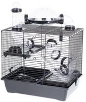 INTER-ZOO Rocky + Terrace black - kooi voor een hamster