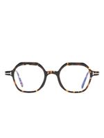 TOM FORD Eyewear TF5900B geometric-frame tortoiseshell glasses - Marron