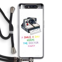 Smile: Samsung Galaxy A80 Transparant Hoesje met koord