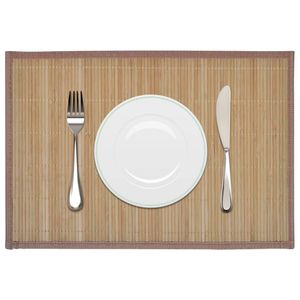 VidaXL 6 st placemats 30x45 cm bamboe bruin