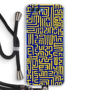 Majorelle Blue Print: Honor 10 Transparant Hoesje met koord