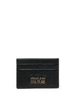 Versace Jeans Couture porte-cartes en cuir à plaque logo - Noir