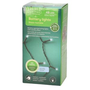 LED Durawise twinkle buitenverlichting op batterij helder wit 400 cm   -