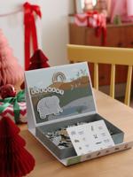 Doos met magnetische dieren TANZANIE geel