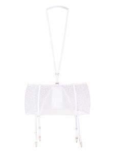 Maison Close porte-jarretelles Accrochet Cœur - Blanc