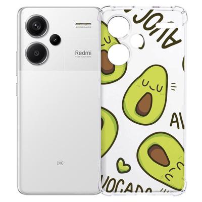 Xiaomi Redmi 13 Pro Plus Hoesje - Avocado Singing TPU Antishock Xiaomi Redmi 13 Pro Plus Hoesje - Avocado Singing TPU Antishock